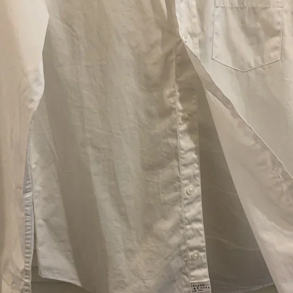 Frank & Eileen Barry Superluxe Italian Cotton White Button-Down Shirt Size M - Picture 8 of 13